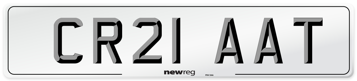 CR21 AAT Number Plate from New Reg